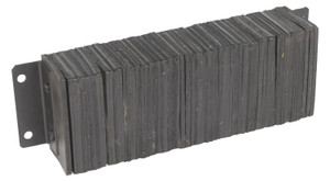Vestil Laminated Rubber Dock Bumper - 10 In. x 30 In. x 6 In. - Black