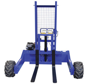Vestil Steel 190CC Gas Powered Drive and Lift All-Terrain Pallet Truck With - 48 In. Long Adjustable Width Forks 1,000 lb - Blue