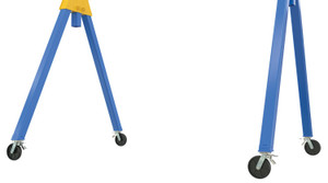Vestil Steel Knock-Down Adjustable Height Gantry Crane with Total Locking Glass Filled Nylon Casters - 20 Ft. Wide x 16 Ft. Max Usable Height 4,000 lb - Blue