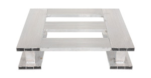 Vestil Aluminum Half Skid Bottom Pallet - 23-7/8 In. x 23-7/8 In. x 5-1/16 In. 4000 lb - Silver