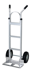 Vestil Aluminum Dual Handle Deluxe Hand Truck with Pneumatic Wheels - 19 In. x 20-1/4 In. x 51-1/4 In. 500 lb - Silver