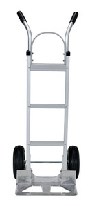 Vestil Aluminum Dual Handle Deluxe Hand Truck with Pneumatic Wheels - 19 In. x 20-1/4 In. x 51-1/4 In. 500 lb - Silver
