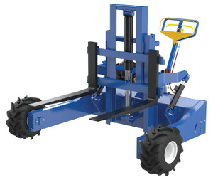 Vestil Steel 190CC Gas Powered With Power Tilt All-Terrain Pallet Truck - 36 In. Fork Length 4000 lb - Blue
