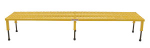Vestil Steel Adjustable Work-Mate Stand - 97 In. x 23-1/2 In. x 10-1/2 In. 500 lb - Yellow