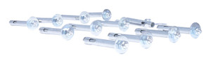 Vestil Steel Concrete Sleeve Anchor Bolts - 12 Pack 1/2 In. x 4 In. - Silver