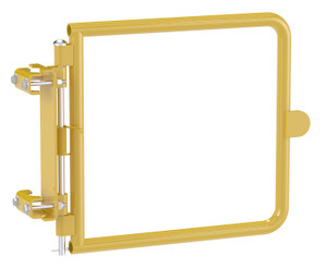 Vestil Steel Alternating Tread Step Self-Closing Gate Steel - Yellow