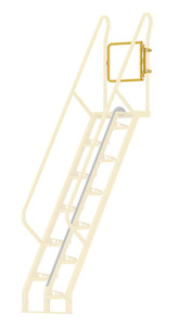 Vestil Steel Alternating Tread Step Self-Closing Gate Steel - Yellow