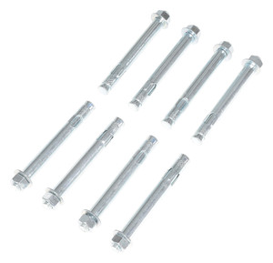 Vestil Steel Concrete Sleeve Anchor Bolts - 8 Pack 3/4 In. x 6 In. - Silver