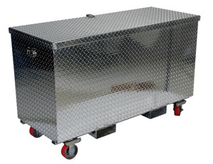 Vestil Aluminum Portable Tool Box with Casters and Fork Pockets - 24-13/16 In. x 60-3/4 In. x 38-5/16 In. 2500 lb - Silver
