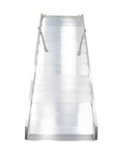 Vestil Aluminum Wheel Walk Ramp Steel Hook Style - 99-1/4 In. x 28 In. 2500 lb - Silver