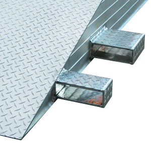 Vestil Factory Installed Welded Steel Fork Pocket - 8-1/8 In. Wide Per Pocket For Wheel Riser - Silver