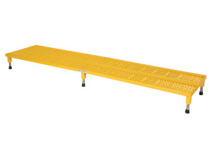 Vestil Steel Adjustable Work-Mate Stand - 97 In. x 23-1/2 In. x 6-3/4 In. 500 lb - Yellow