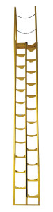 Vestil Steel Alternate Tread Stair - 68 Degrees 78-3/8 In. x 23-1/2 In. x 209-7/8 In. 350 lb - Yellow