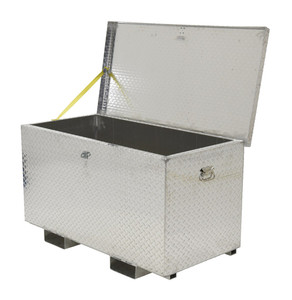 Vestil Aluminum Portable Tool Box with Fork Pockets - 24-3/4 In. x 48-3/4 In. x 27-5/8 In. 2500 lb - Silver