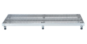 Vestil Stainless Steel Adjustable Work-Mate Stand - 96 In. x 23-1/2 In. x 6-3/4 In. 500 lb - Silver