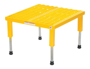 Vestil Steel Adjustable Work-Mate Stand - 23-1/2 In. x 24-1/16 In. x 10-1/2 In. 500 lb - Yellow