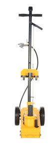 Vestil Steel Air Powered Fork Truck Jack - 8-1/2 In. - 18-1/4 In. Lift Height 44,000 lb - Yellow