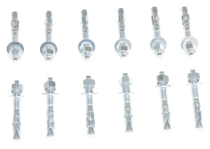 Vestil Steel Concrete Sleeve Anchor Bolts - 12 Pack 3/8 In. x 3 In. - Silver