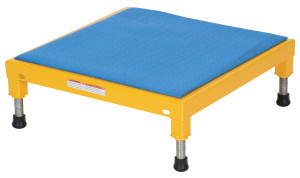 Vestil Steel Adjustable Work-Mate Stand - 24 In. x 24 In. x 6-3/4 In. 500 lb - Yellow
