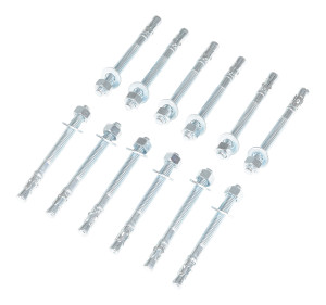 Vestil Steel Concrete Sleeve Anchor Bolts - 12 Pack 1/2 In. x 5 In. - Silver
