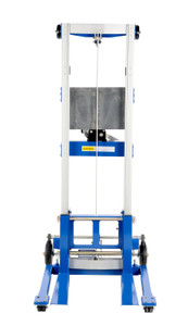 Vestil Aluminum/Steel Adjustable Straddle Manual Hand Winch Lift Trucks - 400 lb - Silver/Blue