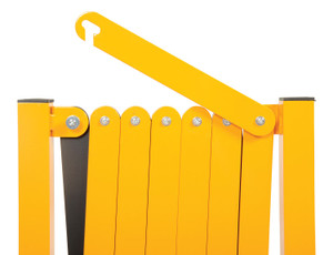Vestil Aluminum Expand-A-Gate - 15 In. x 19-3/4 In. x 38 In. - Yellow