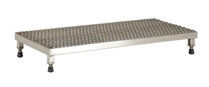 Vestil Stainless Steel Adjustable Work-Mate Stand - 47 In. x 19 In. x 6-3/4 In. 500 lb - Silver