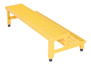 Vestil Steel Adjustable Step Mate Stand - 2 Step 22-7/8 In. x 48-1/2 In. x 15-1/4 In. 500 lb - Yellow