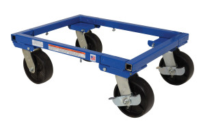 Vestil Steel Adjustable Tote Dolly with - 6 In. Casters 36-1/2 In. x 26-1/2 In. x 8-7/8 In. 3000 lb - Blue