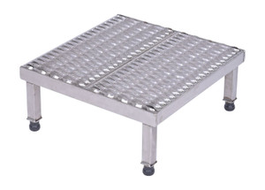 Vestil Stainless Steel Adjustable Work-Mate Stand - 23-1/2 In. x 24 In. x 10-1/2 In. 500 lb - Silver