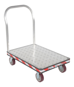 Vestil Aluminum Heavy Duty Tread Plate Platform Truck - 24 In. x 36 In. 3600 lb - Silver