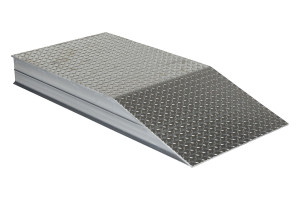 Vestil Aluminum Heavy Duty Wheel Riser - 48 In. x 24 In. x 5-7/8 In. 30000 lb - Silver