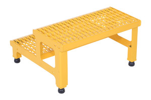Vestil Steel Adjustable Step Mate Stand - 2 Step 22-7/8 In. x 23-13/16 In. x 15-1/4 In. 500 lb - Yellow