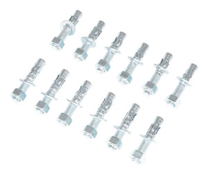 Vestil Steel Concrete Sleeve Anchor Bolts - 12 Pack 3/4 In. x 4 In. - Silver