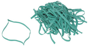 Vestil Natural Rubber Latex Jumbo Drum Bands - 34 In. Diameter 50 Count - Green