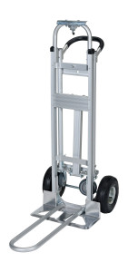 Vestil Aluminum 3 in 1 Convertible Hand Truck - 18-7/8 In. x 20-1/2 In. x 51-1/2 In. 500 lb - Silver