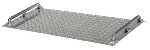 Vestil Aluminum Tread Plate Mini Dock Board - 18 In. x 36 In. x 4-11/16 In. 700 lb - Silver