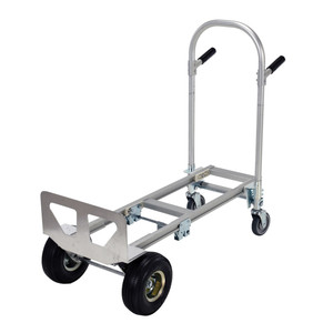 Vestil Aluminum 2 in 1 Convertible Hand Truck - 18-7/8 In. x 20-1/2 In. x 51-1/2 In. 500 lb - Silver