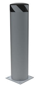 Vestil Steel Pipe Safety Bollard - 36 In. x 8-1/2 In. - Silver