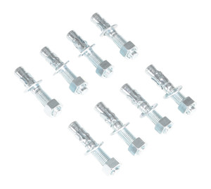 Vestil Steel Concrete Sleeve Anchor Bolts - 8 Pack 3/4 In. x 4 In. - Silver