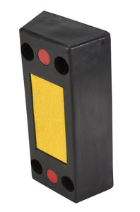 Vestil Rubber Rectangle Molded Bumper - 24 In. x 12 In. x 6 In. - Black