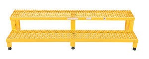Vestil Steel Adjustable Step Mate Stand - 2 Step 22-7/8 In. x 59-3/4 In. x 15-1/4 In. 500 lb - Yellow