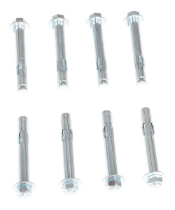 Vestil Steel Concrete Sleeve Anchor Bolts - 8 Pack 5/8 In. x 4 In. - Silver