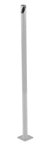 Vestil Steel Pipe Safety Bollard - 48 In. x 1-3/4 In. - Silver