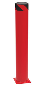 Vestil Steel Pipe Safety Bollard - 42 In. x 6-1/2 In. - Red