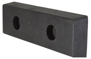 Vestil Rubber Rectangle Molded Bumper - 16-1/8 In. x 4-29/32 In. x 2-1/8 In. - Black