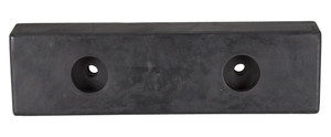 Vestil Rubber Rectangle Molded Bumper - 16-1/8 In. x 4-29/32 In. x 2-1/8 In. - Black