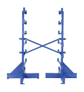 Vestil Steel Dual Sided Bar Stock Tree Starter Unit - 7 Levels 500 lb Per Arm - Blue