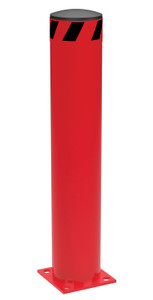 Vestil Steel Pipe Safety Bollard - 36 In. x 6-1/2 In. - Red