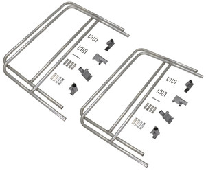 Vestil Aluminum Bolt On Handrail - 16 Ft. For Aluminum Walk Ramps Retro Fit - Silver
